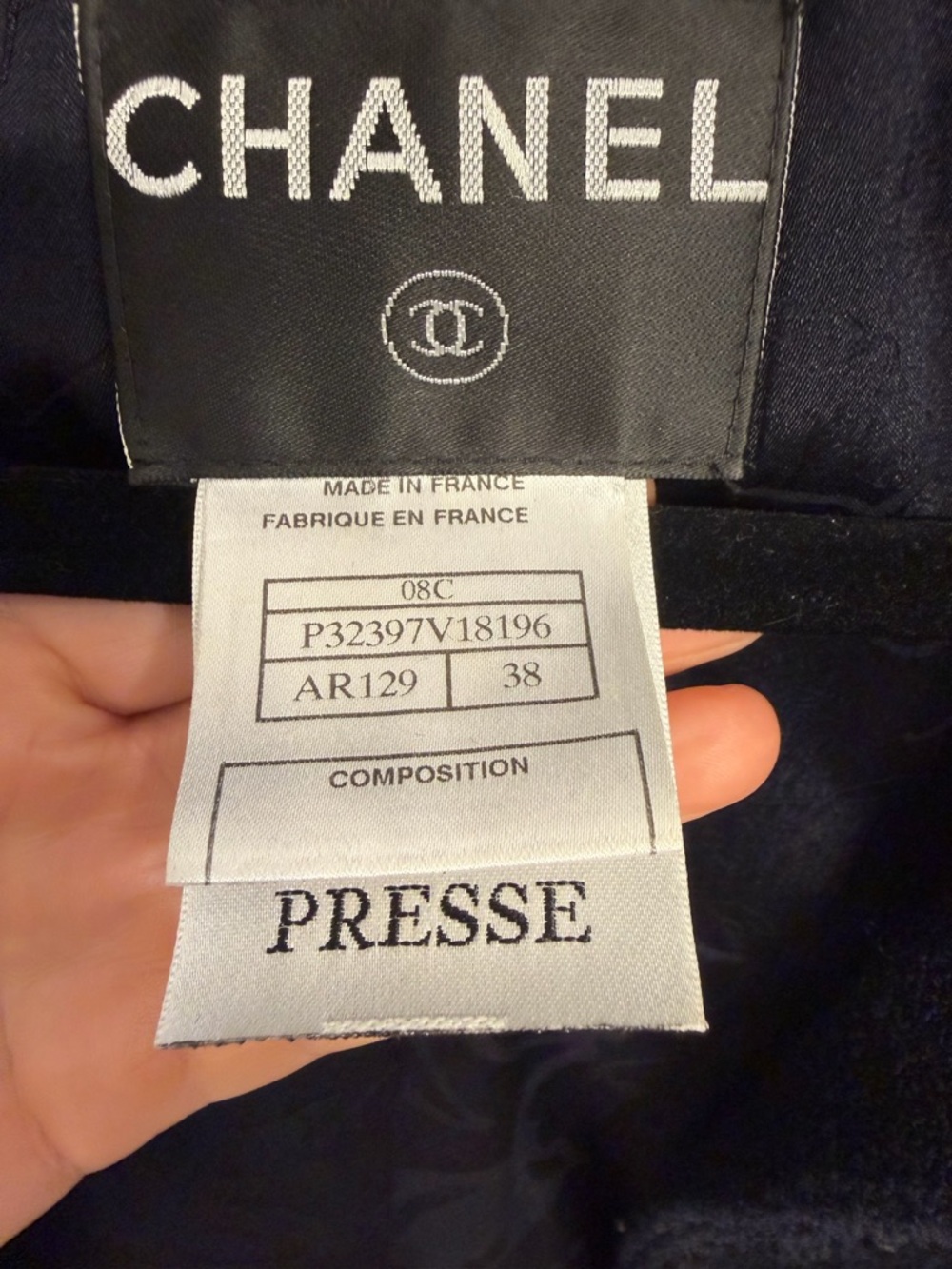 CHANEL Midnight Blue Press Sample Jacket, Size 38 - Picture 7 of 14